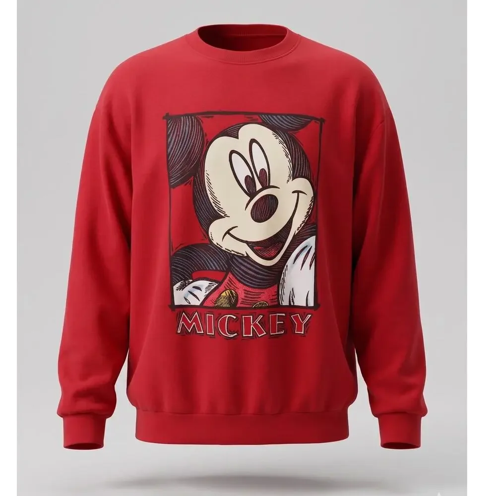 Vintage Disney Unisex XL‎ 90s Retro Kidcore Grunge Mickey Pullover Sweatshirt